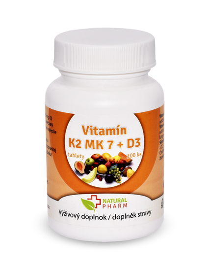 Natural Pharm Vitamin K2 MK-7 + D3 100 a 200 tablet