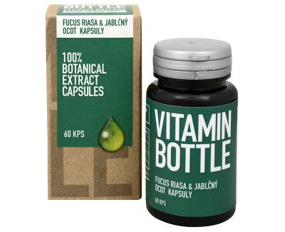 vitamin bottle fucus riasa a jablčný ocot kapsuly