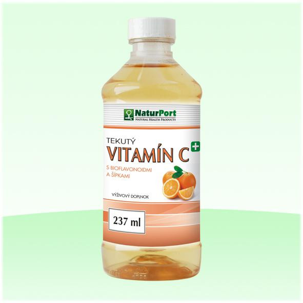 Naturport tekutý vitamín C, s bioflavonoidmi a šípkami