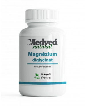 Medveď natural Magnesium diglycinát 60 kapslí	