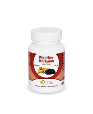Natural Pharm Piperin + Kurkumin + L-karnitin (přípravek na hubnutí) 100 a 200 tablet	