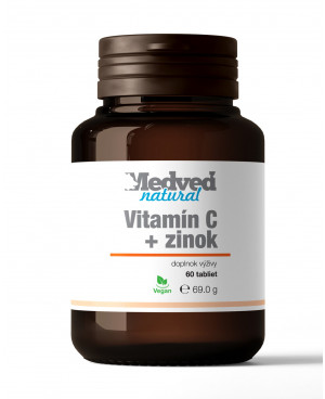 Medveď natural Vitamin C + zinek 60 tablet	